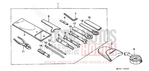 OUTILS CBR600FP de 1993